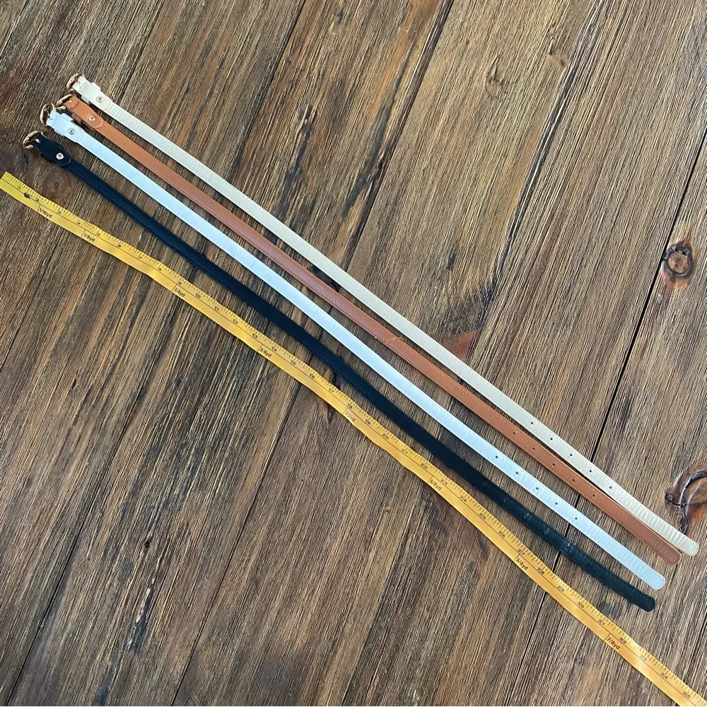 Set of girls faux leather belts